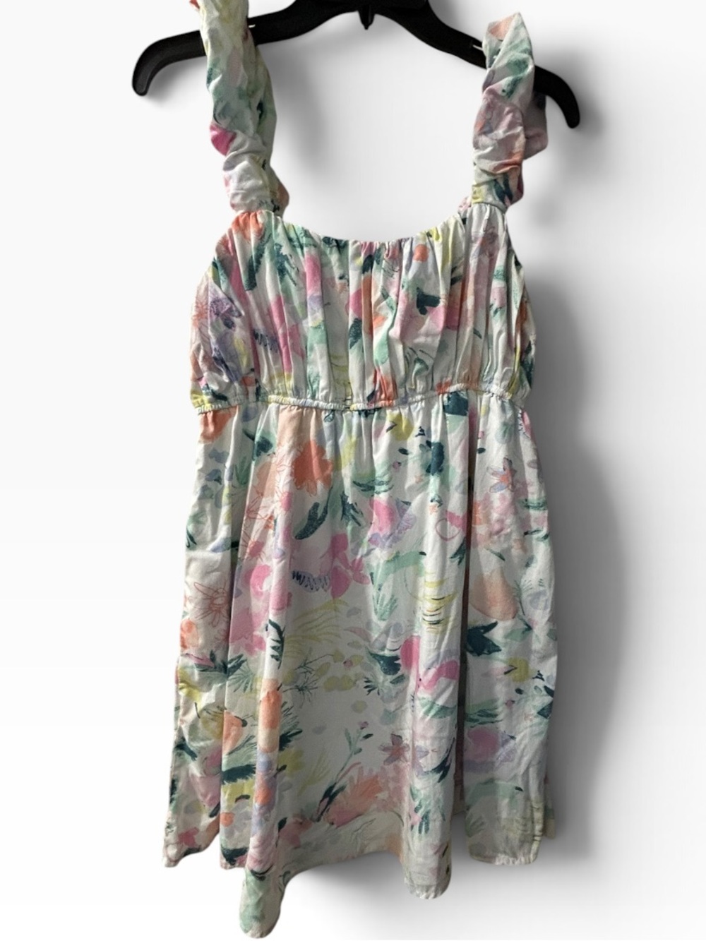 Abercrombie & Fitch x The Trevor Project Pastel Floral Ruffle-Strap Tank Dress